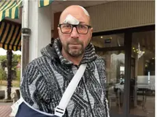 Ivan Panizzolo dopo la prima aggressione il 26 gennaio