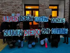 Una protesta alla scuola primaria Diedo di Venezia