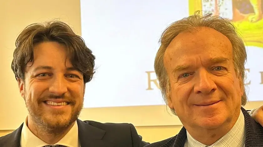 Il presidente della regione Alberto Stefani con l'assessore alla sanità Gino Gerosa