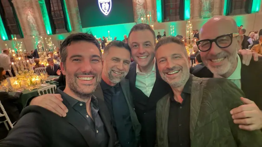 Da sinistra:Tomaello e Costalonga (Lega), il candidato Venturini, Speranzon (FdI) e Zuin (Fi)