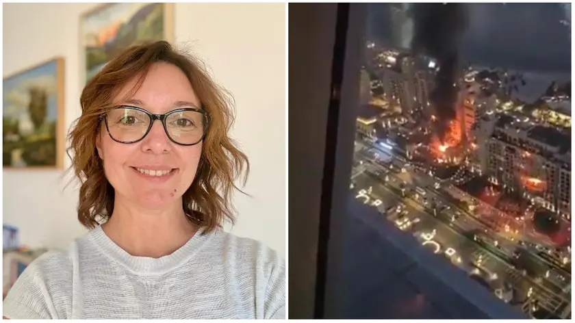 L'imprenditrice Elisa Giachelle e un bombardamento su Dubai