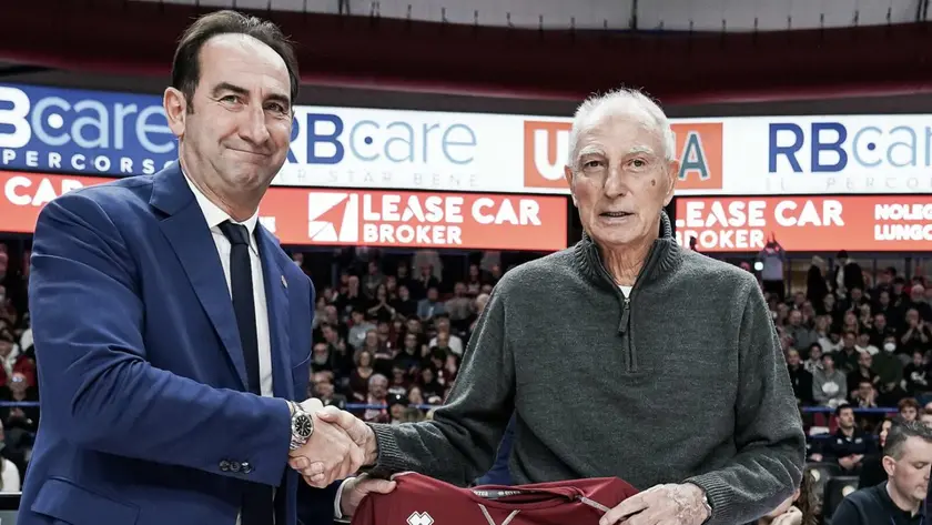 Gabriele Vianello (a destra), con (a sinistra) Federico Casarin, presidente della Reyer