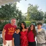 Dario Campigotto con moglie e figli a Dubai