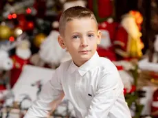 il piccolo Mattia in un momento felice