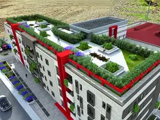 Il rendering della riqualificazione dell’area ex Bergamin