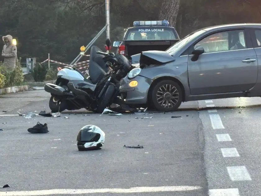 L'incidente a Cavallino Treporti (foto Bortoluzzi)