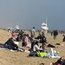 Primi asciugamani sulla spiaggia di Jesolo (foto Bortoluzzi)