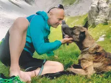 Marco Seffino con il suo cane Rey