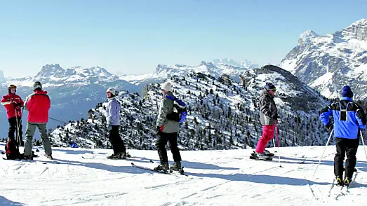 Sciatori sul monte Cristallo, Cortina d’Ampezzo