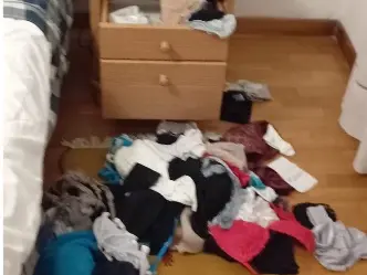 Il caos lasciato dai ladri