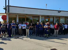 Un presidio dei lavoratori di Superjet