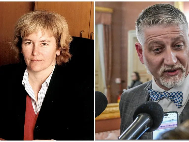 Tamara Gregoretti e il ministro Giuli