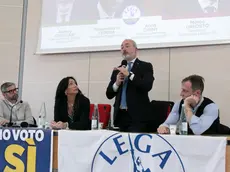 Da sinistra, Dreosto, Cisint, Ostellari e Fedriga (foto Katia Bonaventura)