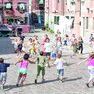 Giochi in campo organizzati da una parrocchia in centro storico a Venezia