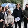 Il gruppo che ha presentato l'autodenuncia in Questura (Lasorte)