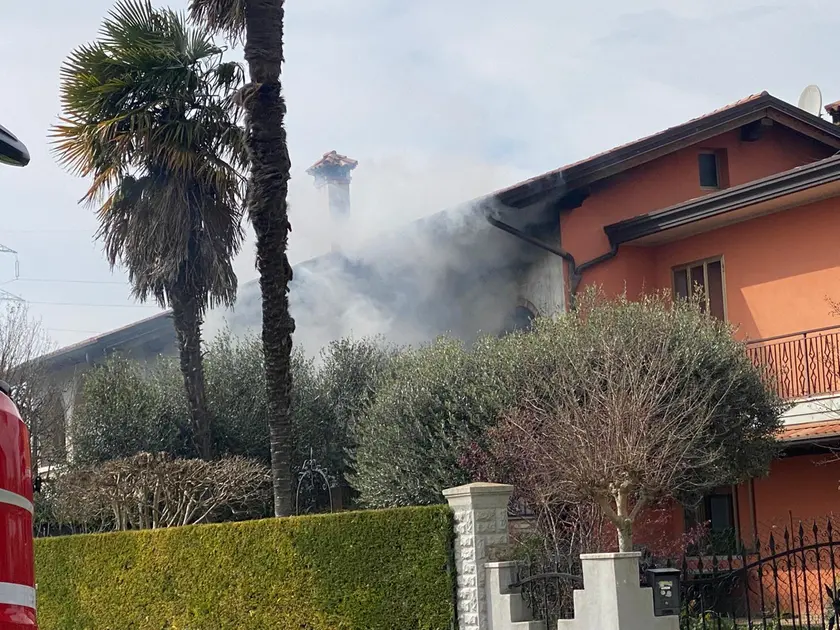 La casa andata a fuoco a San Stino