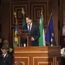 Il presidente della Regione Alberto Stefani all'inaugurazione dell'anno accademico al Bo