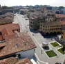 Un'immagine dall'alto del centro di Mestre