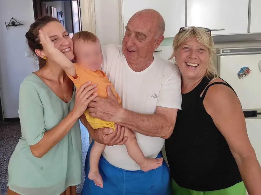 Giuseppe Multa con i suoi familiari