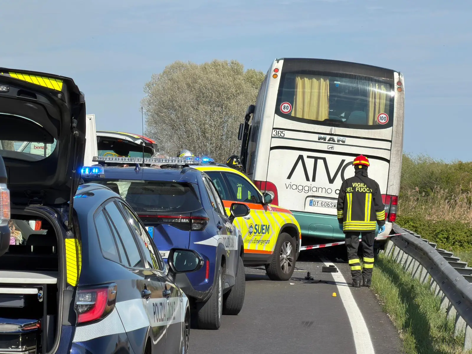 Incidente mortale a Portegrandi (Foto Lorenzo Pòrcile)