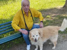 Roberto Vivi, e il suo cane Oliver