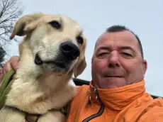 Marco Ferretto, 60 anni, con il suo cane