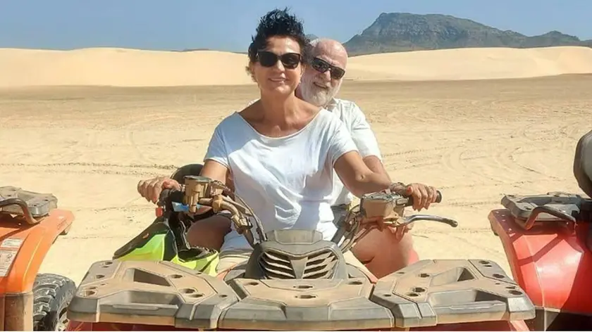 Cinzia Iadarola e Daniele Fracon durante un viaggio