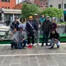 Il gruppo di giovani capitanato dall'"assessore" Bigo