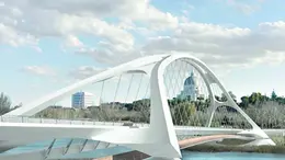 Il rendering del ponte dei Congressi all'Eur che sarà realizzato dalla friulana Icop