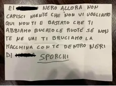 Il biglietto intimidatorio