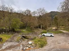 Il punto di partenza alla fine di via Farie, a Terzo di Tolmezzo (fotoservizio Petrussi)