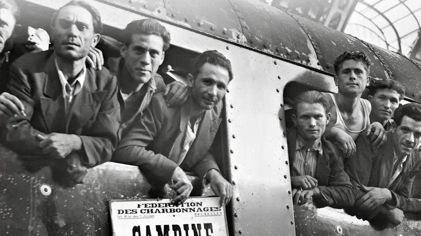 Una foto storica di migranti italiani