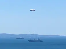 Il dirigibile sopra il golfo di Trieste