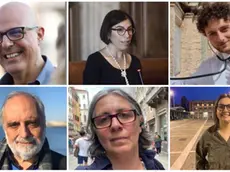 Dall'alto in senso orario Nicola Pellicani, Giulia Albanese, Sebastiano Bianchi, Marta Battistella, Camilla Seibezzi e Alessandro Bressanello