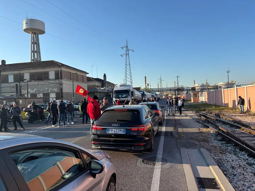 La manifestazione a Porto Marghera