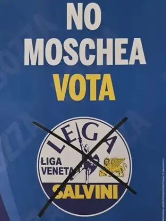 Il manifesto "No moschea"