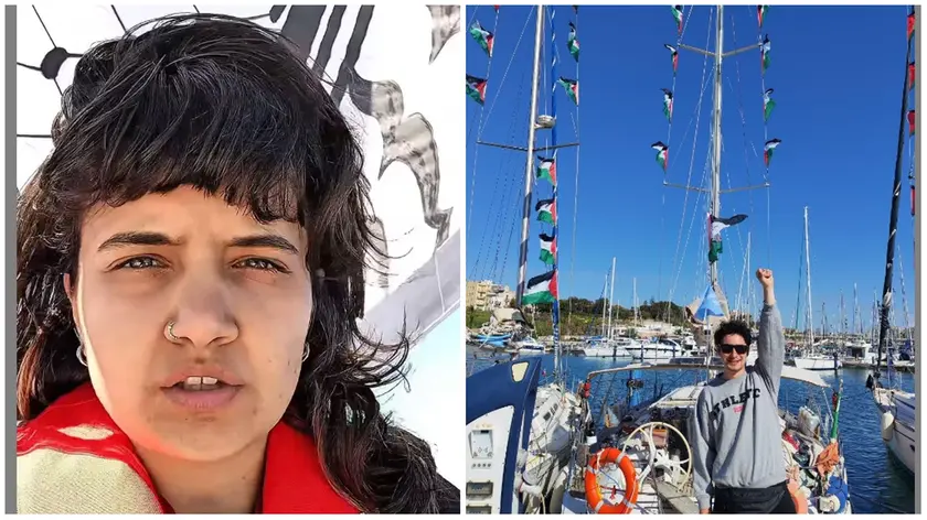 La padovana Anna Ghedina e il trevigiano Luca Cuzzato, attivisti della Flotilla diretta a Gaza