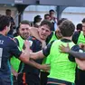 La squadra si complimenta con Adorante dopo il gol contro l’Empoli