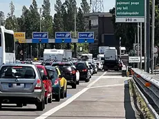 Il traffico alla barriera di Mestre