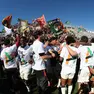 Il trionfo del Venezia dopo la promozione in Serie A (foto Editoriale Report)