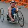 Alex Zanardi nel 2008, alla maratona di Padova