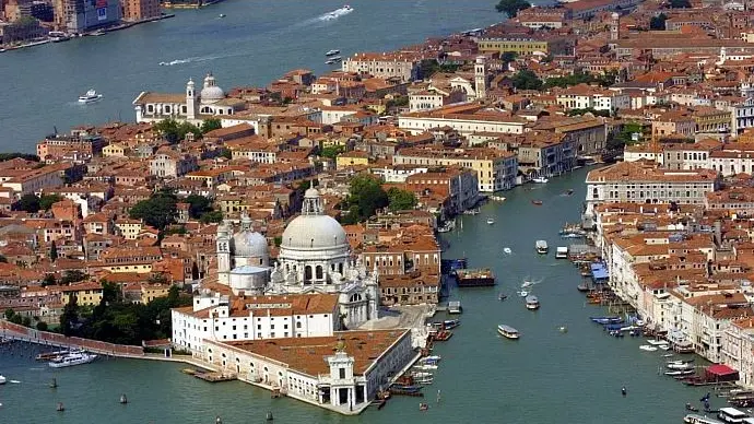 Una veduta dall'alto di Venezia
