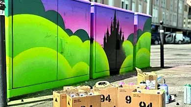 Una delle opere realizzate da Toni Gallo, Mister Clay e altri artisti della street art italiana e veneta
