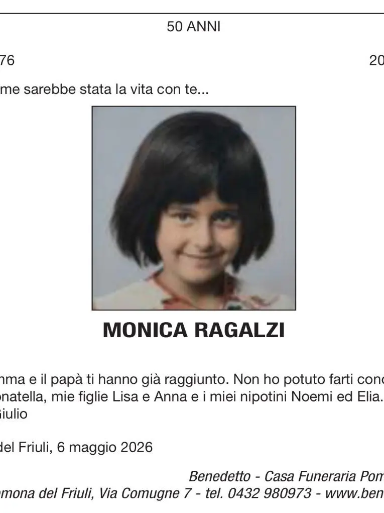 Ogni anno viene pubblicato il necrologio per ricordare la scomparsa della bambina