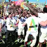 I festeggiamenti del Venezia dopo la promozione in Serie A
