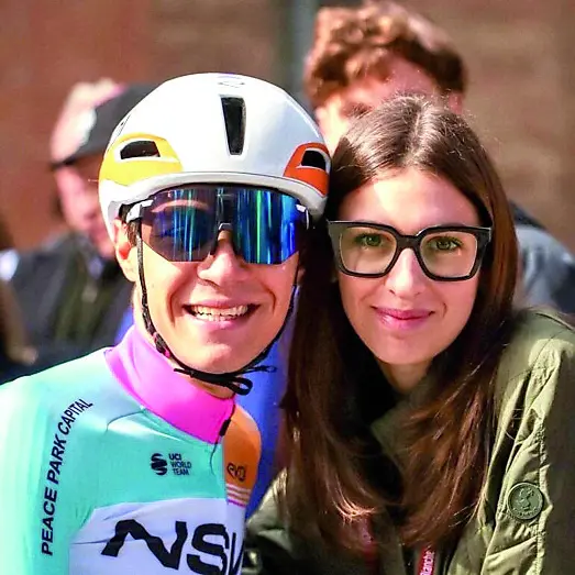 Alessandro Pinarello con la fidanzata Anna