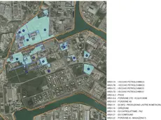 Le aree del Petrolchimico a Porto Marghera