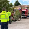 Sul posto sono intervenuti i vigili del fuoco. Foto Porcile