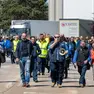 Lo sciopero dei lavoratori Electrolux di martedì (foto Petrussi / Marco Brisotto)