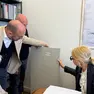 L’assessore ai lavori pubblici Francesca Zaccariotto insieme ai tecnici